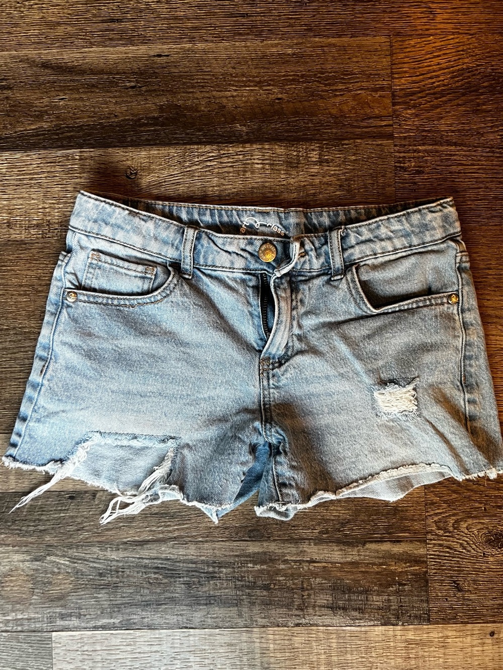 art class Light Wash Distressed Denim Shorts